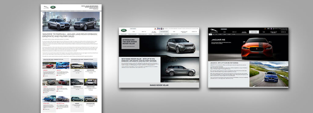 Jaguar Land Rover Website Design and development