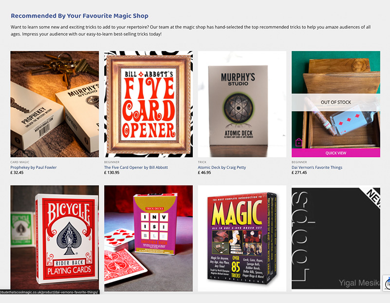 New Dude That's Cool Magic Ecommerce Website Designers